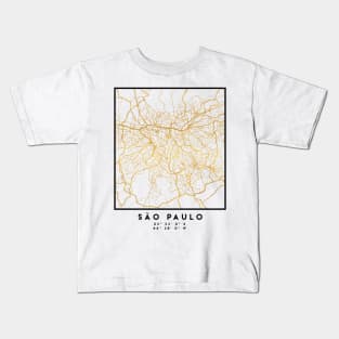 SAO PAULO CITY STREET MAP ART Kids T-Shirt